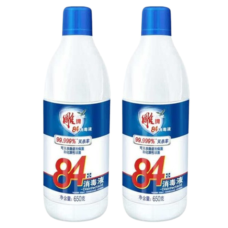 雕牌84消毒液去除异味残留长效防护深层除垢稀释即用650g*2瓶