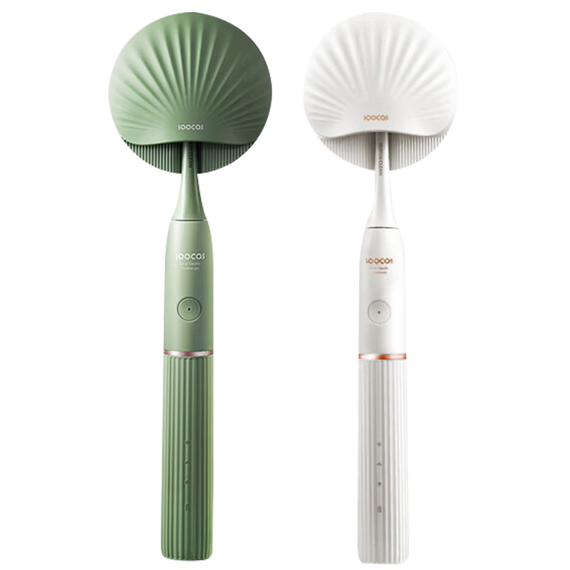 素士电动牙刷小团扇灭菌刷杀菌净白声波牙刷挂墙式D2(颜色随机)