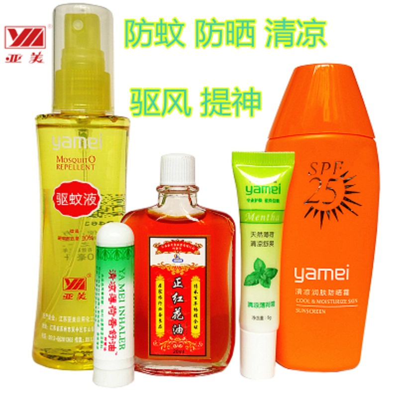 亚美 一号夏令套装 五件套 (驱蚊100ml/防晒80g/薄荷霜6g/薄荷香舒油1g)(单位:套)