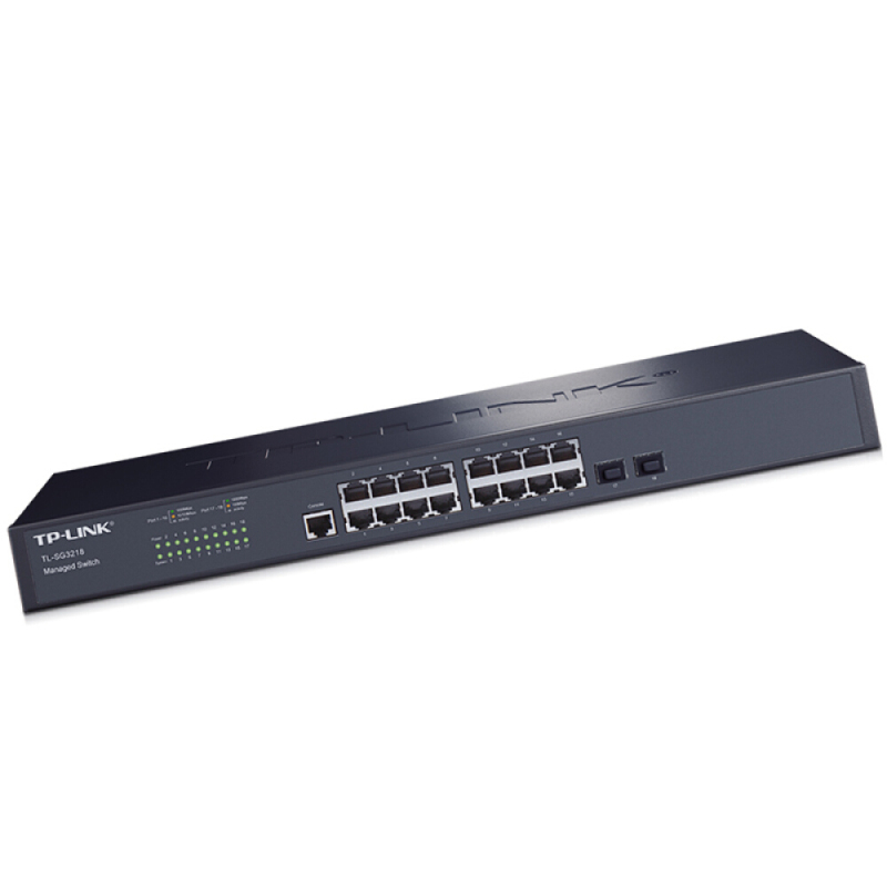 TP-LINK TL-SG3218 16口千兆二层网管核心 交换机 2千兆光纤口