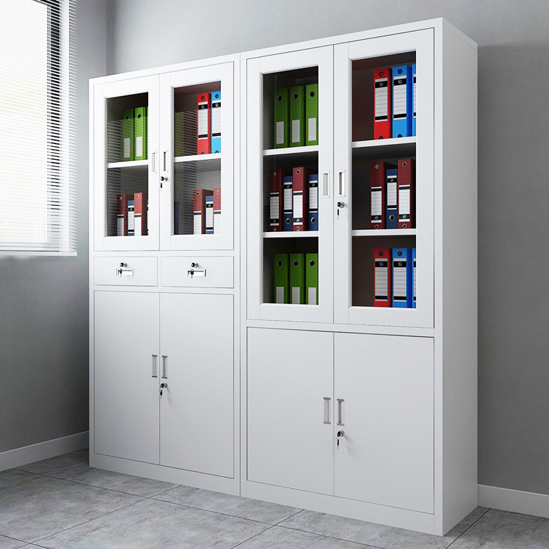 钢制文件柜铁皮柜办公资料档案柜储物柜器械柜矮柜带锁员工更衣柜视频