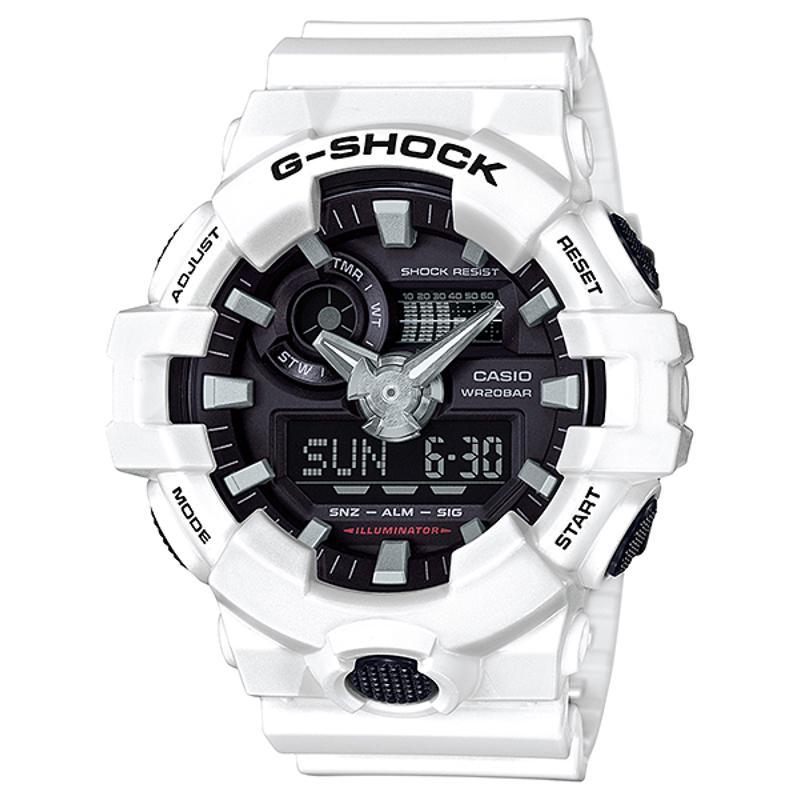 CASIO 男士白色复古风格数显腕表时尚运动休闲手表