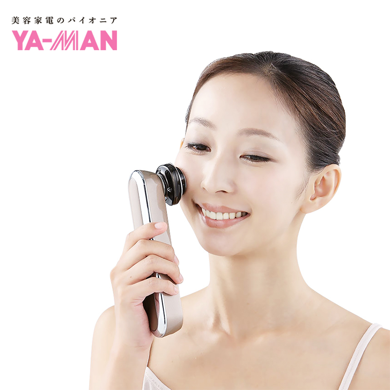 雅萌(YA-MAN) 电子美容仪 HRF-10T RF射频 黑色内置电池充电瘦脸离子导入导出 LED红光嫩肤 洁面仪