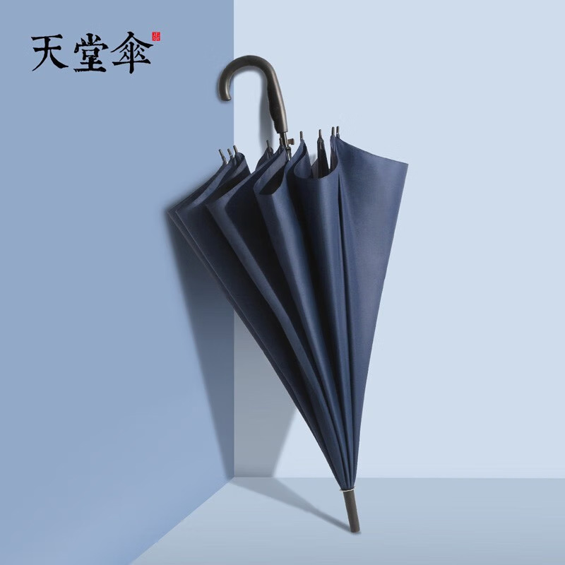 天堂 晴雨伞 193E升级版 长96*11.5*5cm 10股10位 伞架 镀黑 钢杆钢骨 聚脂纤维