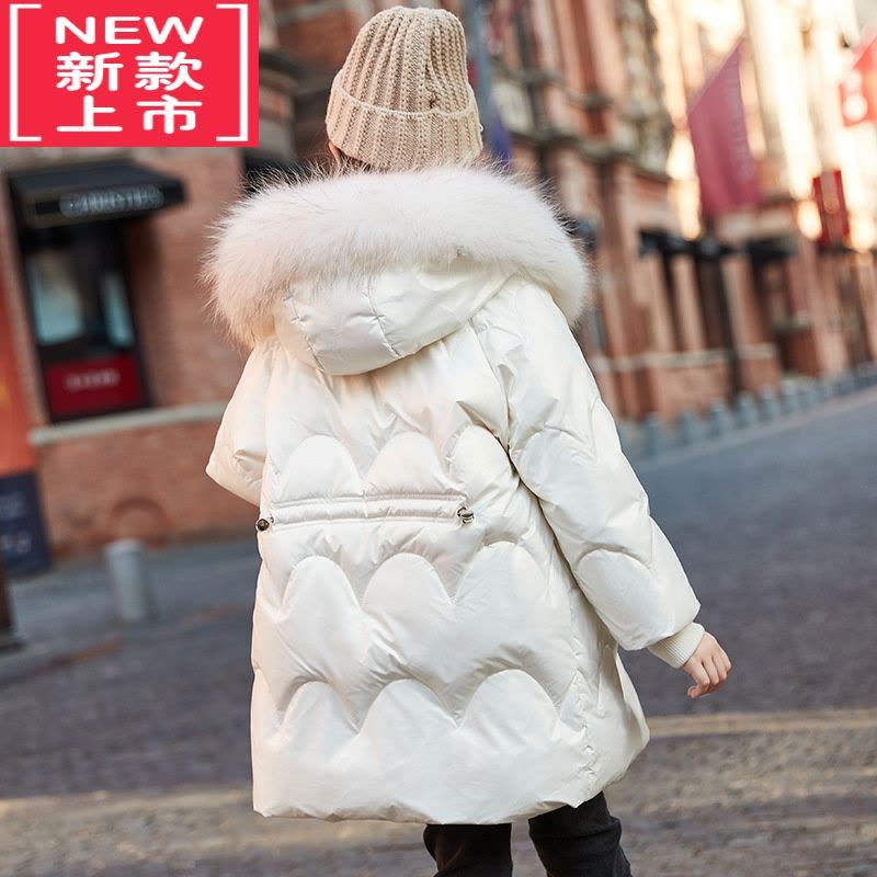 可莉允女童羽绒服2022新款洋气轻薄冬季外套加绒加厚高端棉服冬装面包服图片