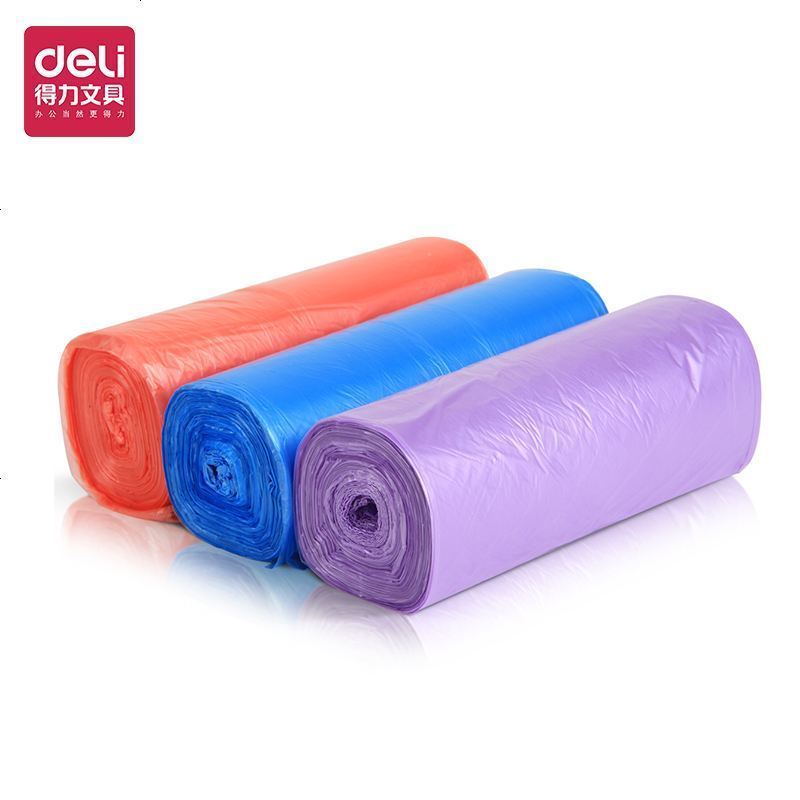 得力(deli)背心式手提垃圾袋 5包装