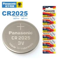 Panasonic松下3V锂纽扣电池CR2025 适用东风日产尼桑 阳光骊威颐达凌渡大众高尔夫7轩逸奔驰汽车钥匙手表5粒