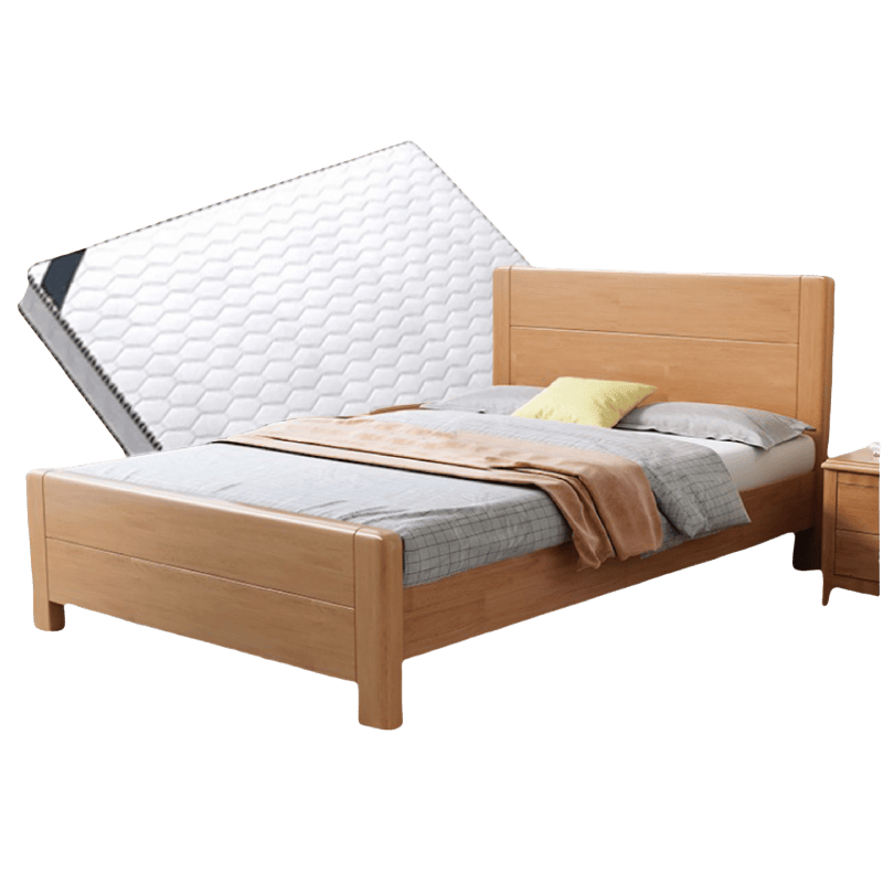 鑫木樽床+床垫+床头柜120*200*98.5cm套高清大图