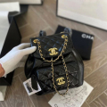 MJK欧美时尚女士超火小背包女斜挎双肩高级感菱格链条小香风背包女小号2024新款潮 黑色【经典双勾锁98%人喜欢】