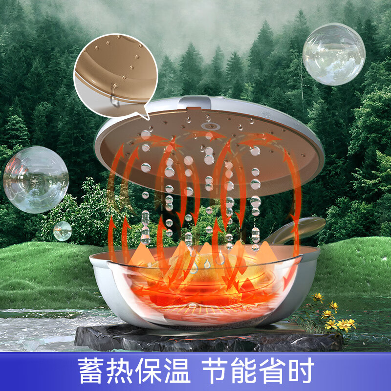 帝伯朗(TIBORANG) DBL-FGYBG02 零氟系列 浮光氧吧锅32cm云落白高清大图
