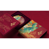 大益茶赤羽金轮礼盒熟茶 茶叶普洱茶饼茶 357g/盒