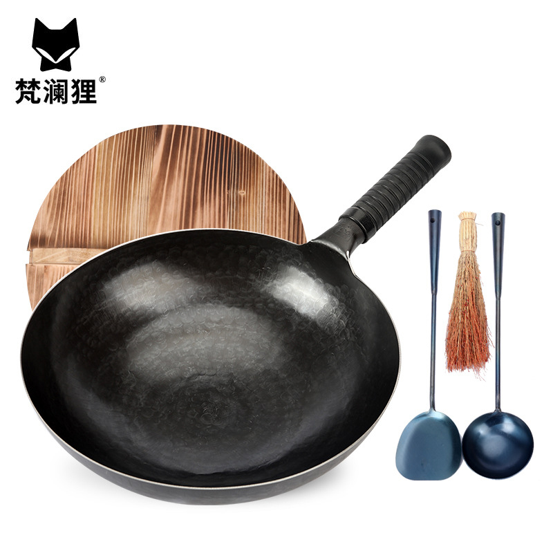 梵澜狸36cm章丘锻打铁锅X27 个高清大图