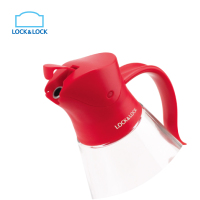 乐扣乐扣(lock&lock)自动开合大容量油壶(550ml)红色 CKO101RED 玻璃瓶 非一次性使用
