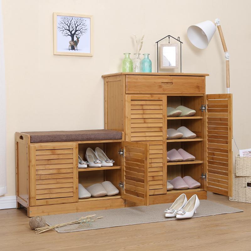 楠竹鞋架子实木鞋柜简易多层经济型客厅多功能家用口大容量鞋架定制