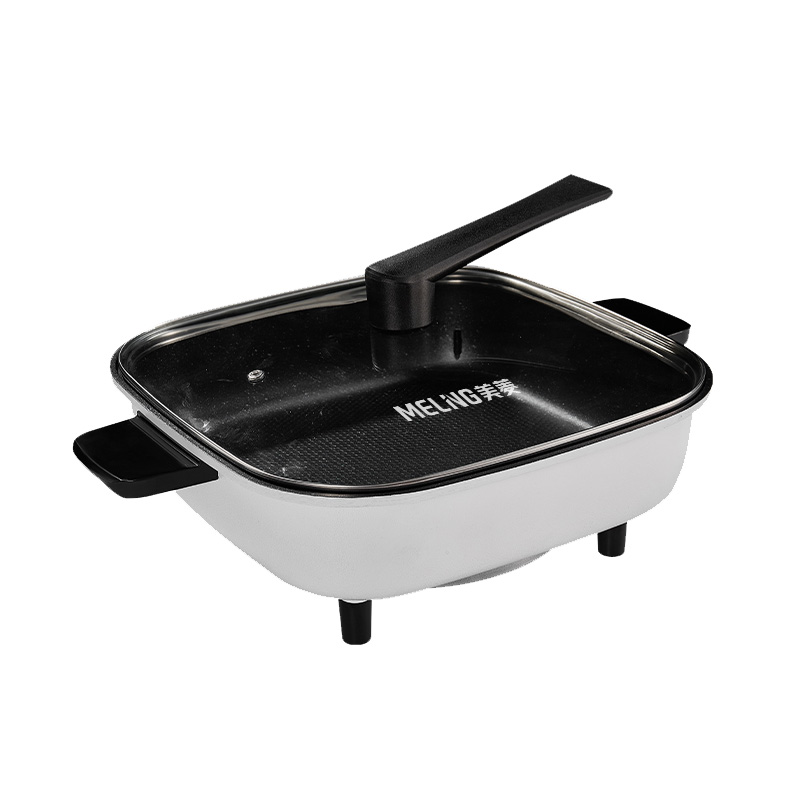 美菱电火锅6L家用大容量蒸煮煎炒多功能电火锅MT-LC6001