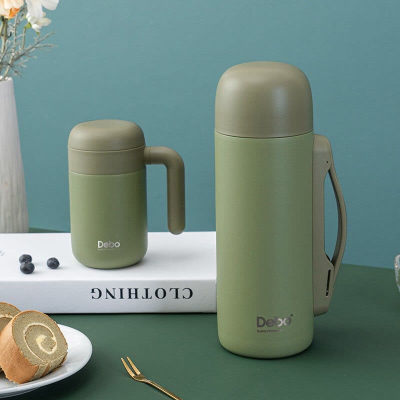 德铂(Debo)玛利亚316不锈钢保温壶保温杯灵巧家用办公杯壶套装两件套DEP-814图片