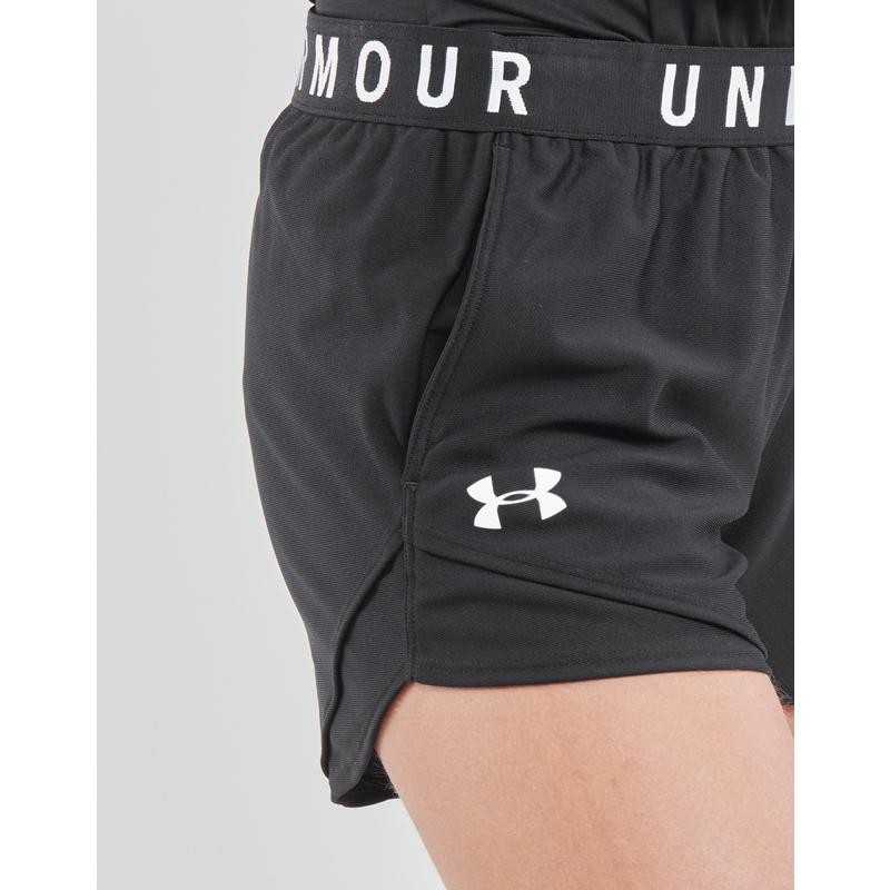 Under Armour安德玛运动短裤女透气舒适轻便百搭黑色简洁经典高清大图