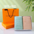 铁迅 毛巾礼盒套装 I174 套 绿色+咖色