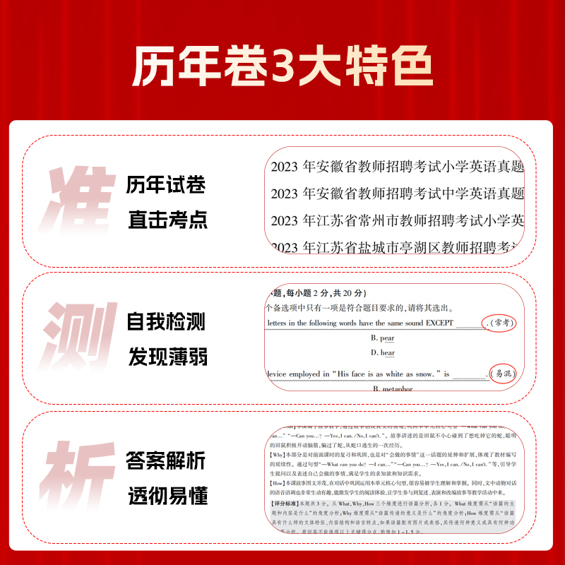 [正版]2024年山香中小学英语学科专业知识教师招聘考试用书真题大全45套初中高中英语考编湖北省农村义务福建江西江苏安