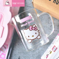 学厨 加厚玻璃量杯 HELLO KITTY正版授权 凯蒂猫图案 耐高温 带刻度带手柄计量杯子 家用烘焙工具 KT7080