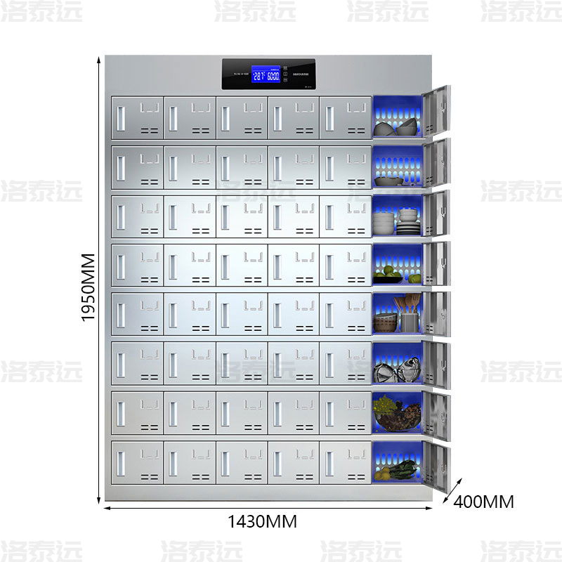 洛泰远 LTY4022704 不锈钢消毒碗柜食堂餐具柜多门储物柜48门消毒碗柜高清大图