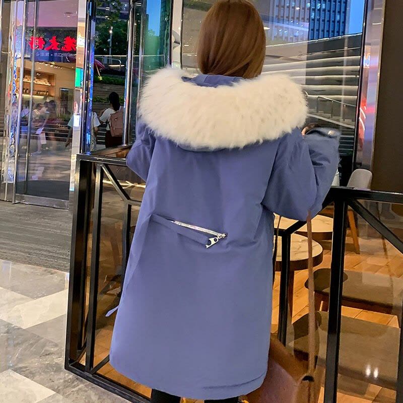 迪鲁奥(DILUAO)孕妇装2021秋冬新款韩版棉服女大毛领上衣外套A版大码孕妇装图片