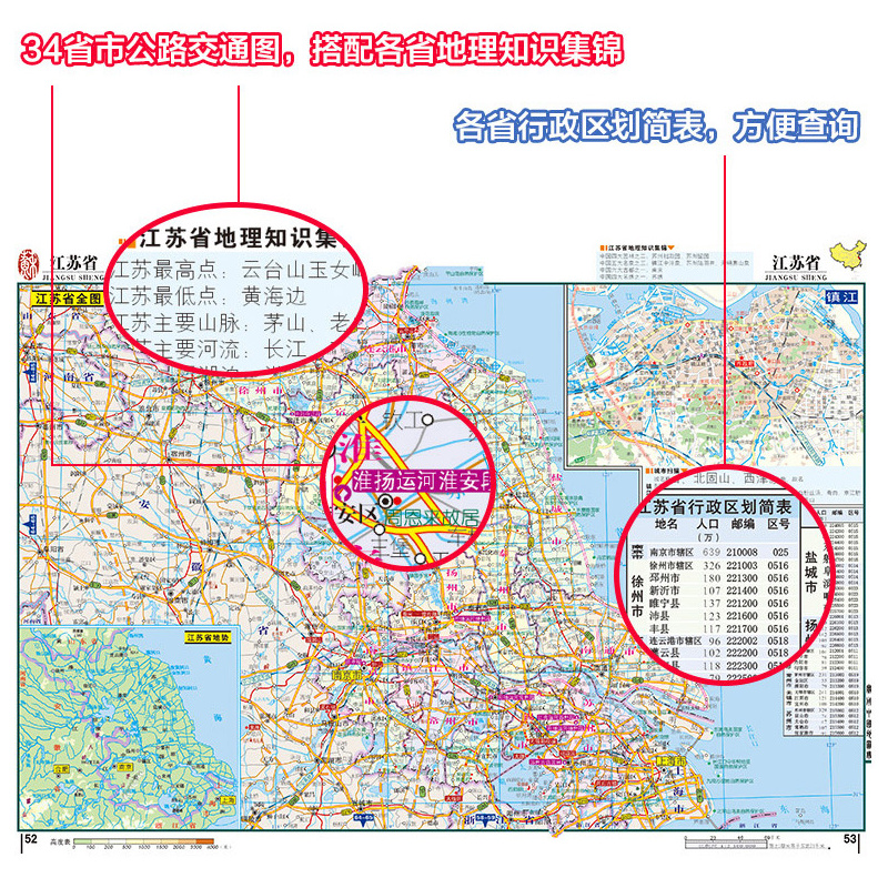 [醉染正版]实用中国地图册2023新版34省市公路交通图 31分省行政地图二合一 城市地图 全国各地交通旅游景点 地理知