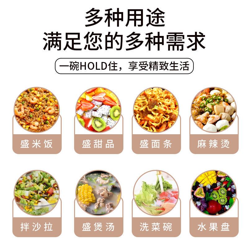 透明玻璃碗沙拉碗圆形创意甜品碗蔬菜料理碗饭碗家用餐具水果盘子 水果沙拉碗3号单只装