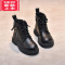 可莉允女童鞋马丁靴2022新款秋季儿童靴子秋冬款宝小女孩加绒二棉鞋短靴