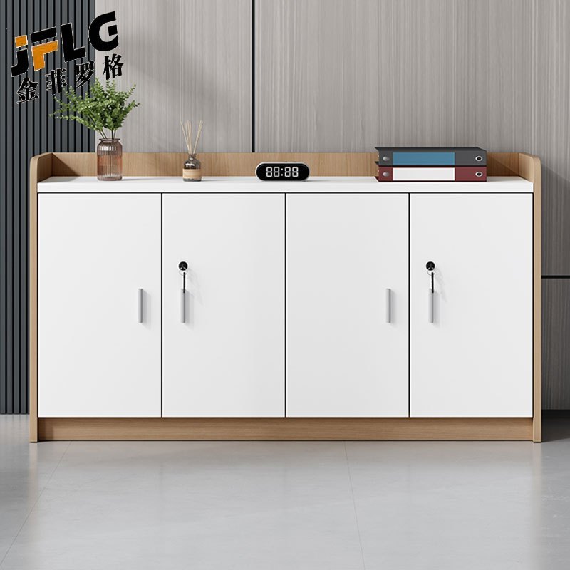 苏宁 金菲罗格 办公家具 可定制颜色会议茶水柜储物柜 1600*400*800四门矮柜高清大图