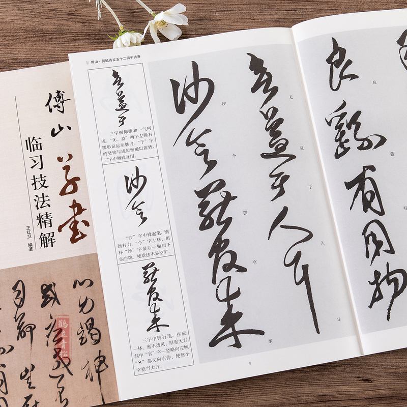 [正版]傅山草书临习技法精解傅山书法名品丹枫阁记杜甫诗卷草书孟浩然诗昨日帖历代名家书历代名家碑帖临习技法精解教程