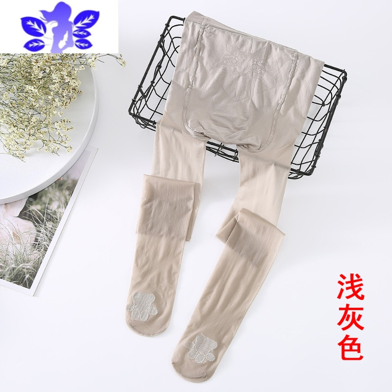 Ideamini大码猫爪丝袜女薄款夏季光腿器加大胖mm肤色超薄连裤袜