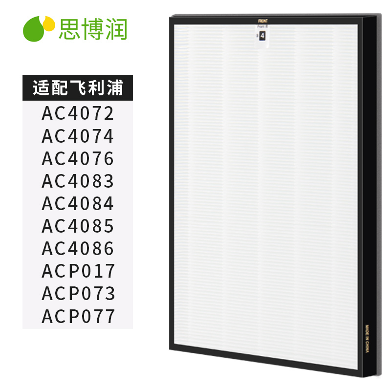 思博润配飞利浦空气净化器过滤网滤芯 AC4144集尘HEPA网 适用飞利浦AC4072 AC4074 (标准版）