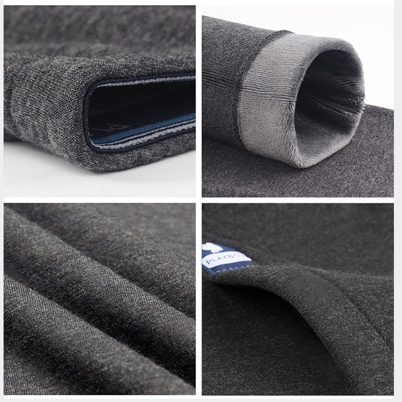 【断码清仓】花花公子男士加绒保暖裤护膝贴片保暖御寒收口秋冬高清大图