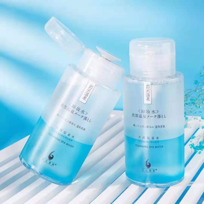 出云温泉按压卸妆水300ml脸部温和深层清洁无刺激卸妆水100ml 非按压100ml[送卸妆棉]