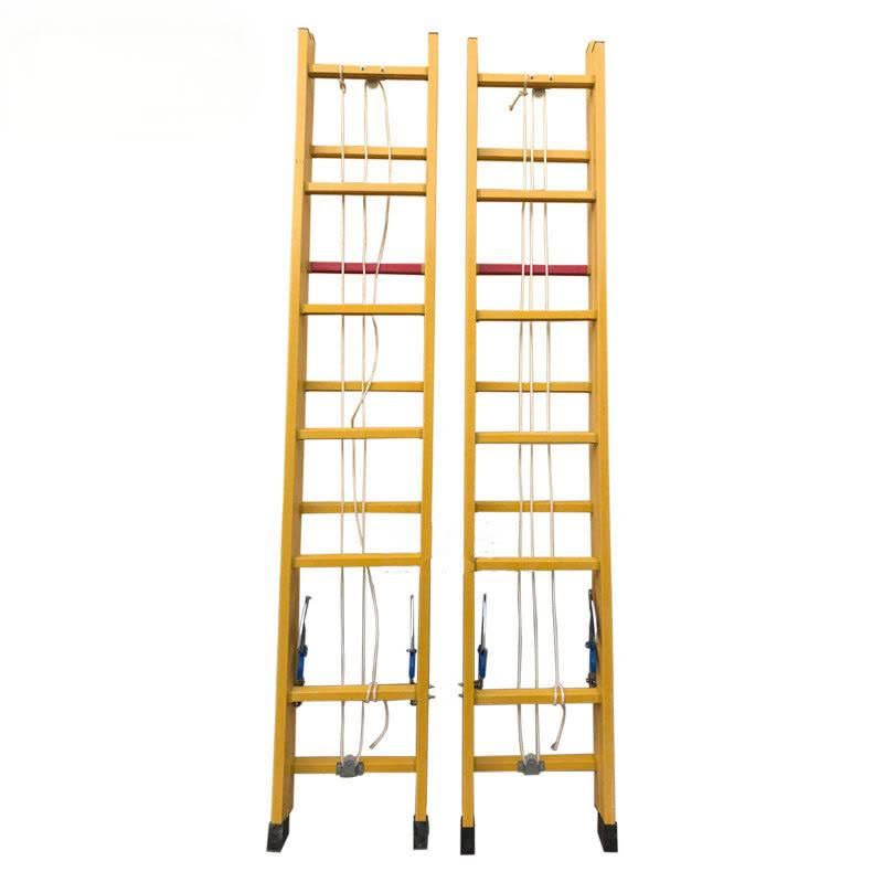 骏二安 电工绝缘梯 玻璃钢人字梯工程梯电力绝缘升降梯升降伸缩梯子 升降梯6米图片