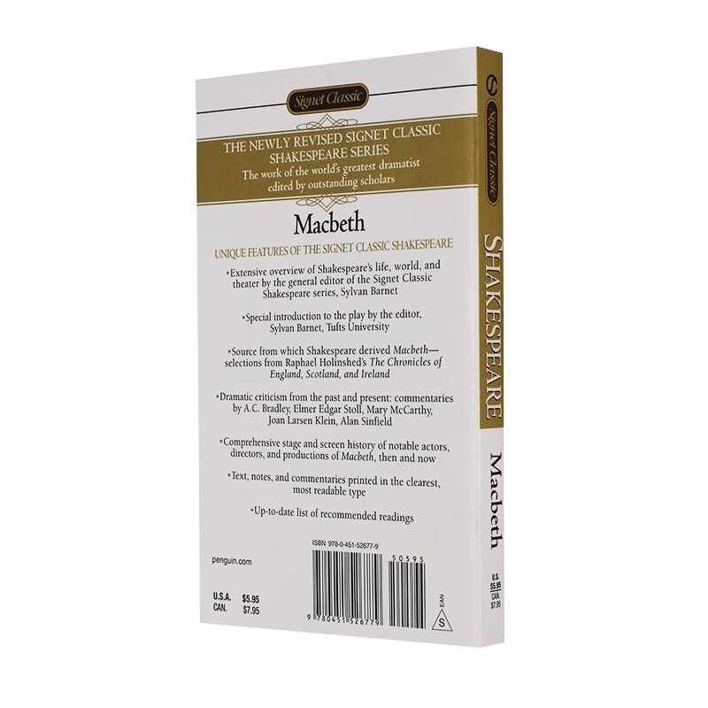 [正版]麦克白 英文原版 Macbeth 莎士比亚Shakespeare 经典文学名著 莎翁四大悲剧 课外阅读 搭哈姆高清大图