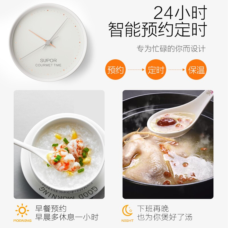 苏泊尔(SUPOR) 电压力锅双胆 6L电高压锅 家用大容量电饭煲 多功能智能预约 CYSB60YCW1高清大图