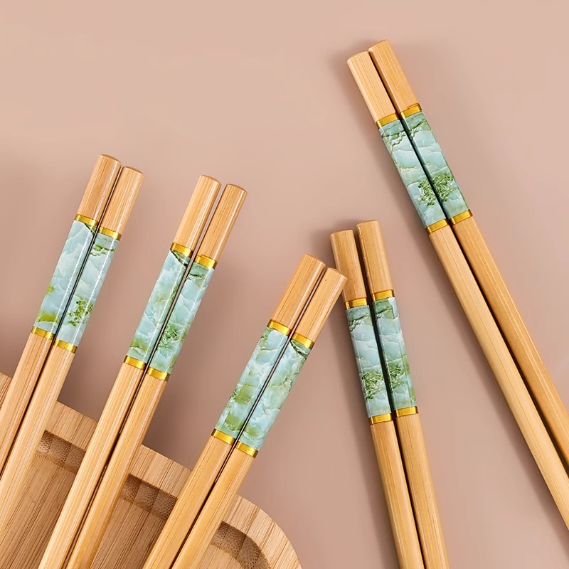 艺雅璐高端楠竹筷子新款天然木质家用无漆无蜡防滑快子抗菌防霉高清大图