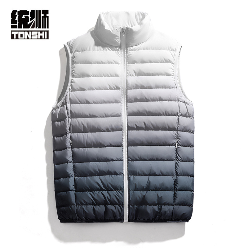 统狮羽绒马甲 427-3 件 4XL 渐变黑