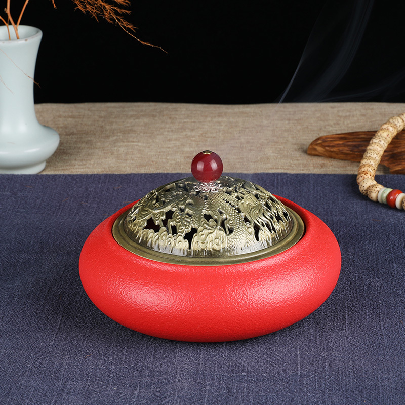 迦印堂 檀香炉熏香炉家用室内盘香炉 香薰炉沉烧香炉