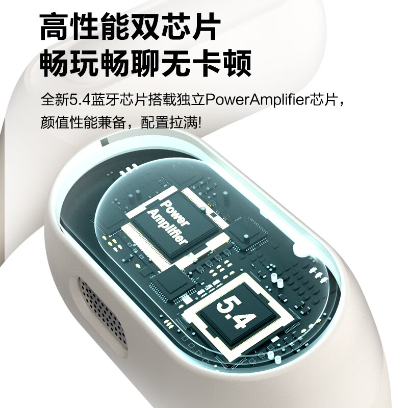 纽曼(Newmine)Q10 骨传导概念蓝牙耳机 无线挂耳式 (单位:个) 星云白高清大图