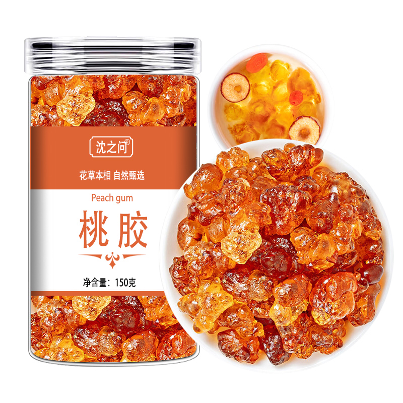 云南特产桃胶正品官方店桃树胶桃油无杂质可搭雪燕皂角米干货熬粥高清大图