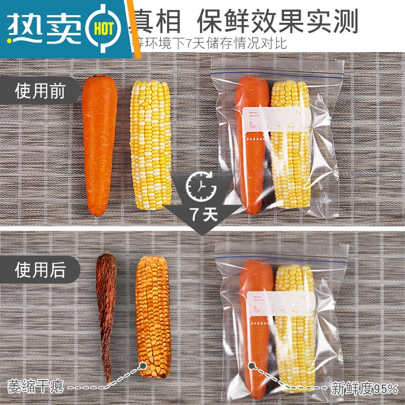 敬平保鲜袋家用冰箱专用加厚密封袋食物冷冻收纳密实袋自封 滑锁密封袋小号20枚+中号15枚+大号10枚 1