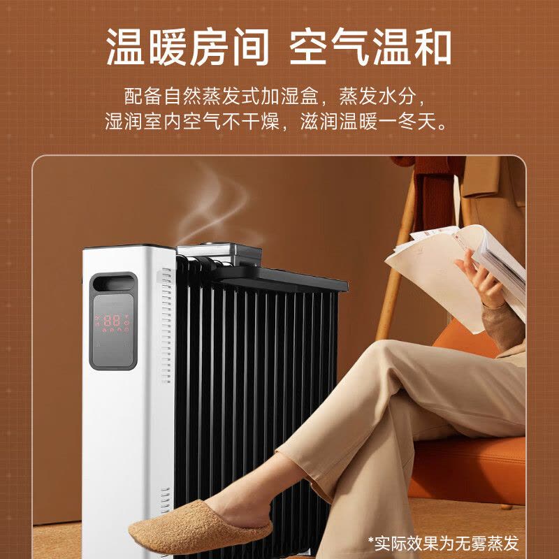 格力(GREE)取暖器油汀NY22-S7030B 3000W大功率 17片电暖器家用速热卧室客厅烘衣加湿防烫WiFi款图片