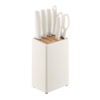 双立人 1032837 刀具 刀具套装 钛金抗菌NowPro菜刀水果刀砍骨刀剪刀切菜刀厨具7件套 白色