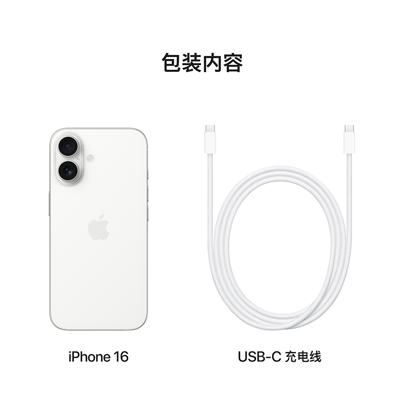 Apple iPhone 16 128G 白色 移动联通电信5G双卡双待手机