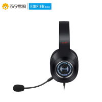 Edifier/漫步者 G2标准版游戏头戴式耳机有线带麦电竞吃鸡专用3.5mm台式电脑耳麦 黑色