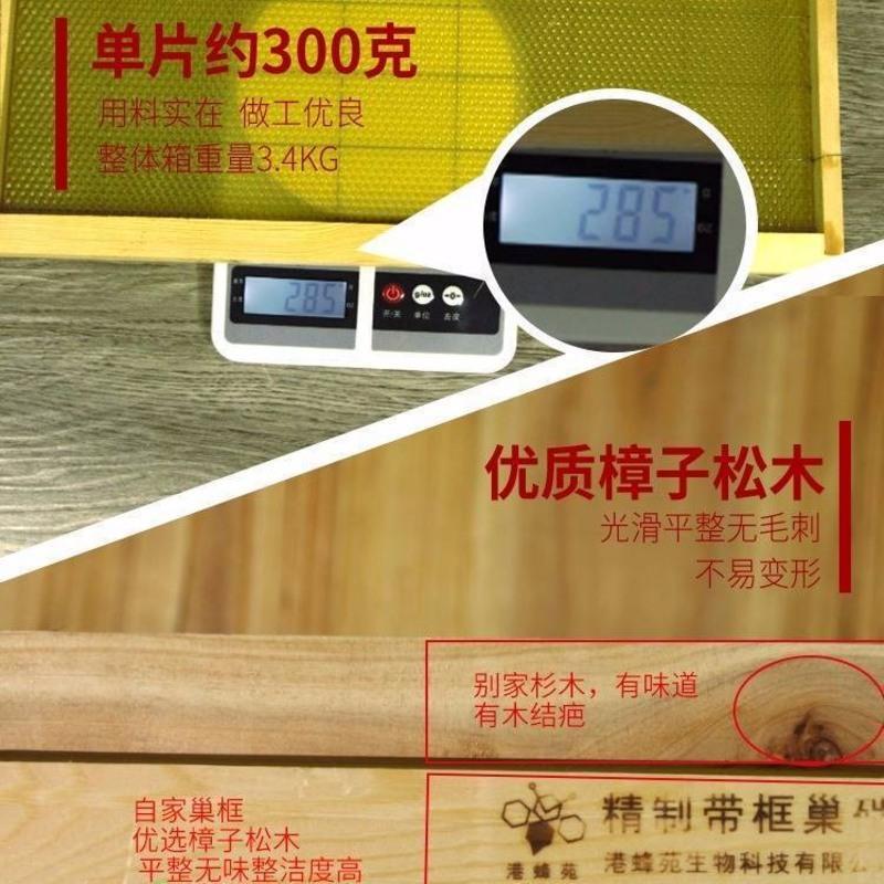 新品十字架成品巢框 中蜂[五个装] 中蜂成品巢框标准松木带框巢础蜂箱专用带巢础框蜜蜂养蜂全套蜂巢