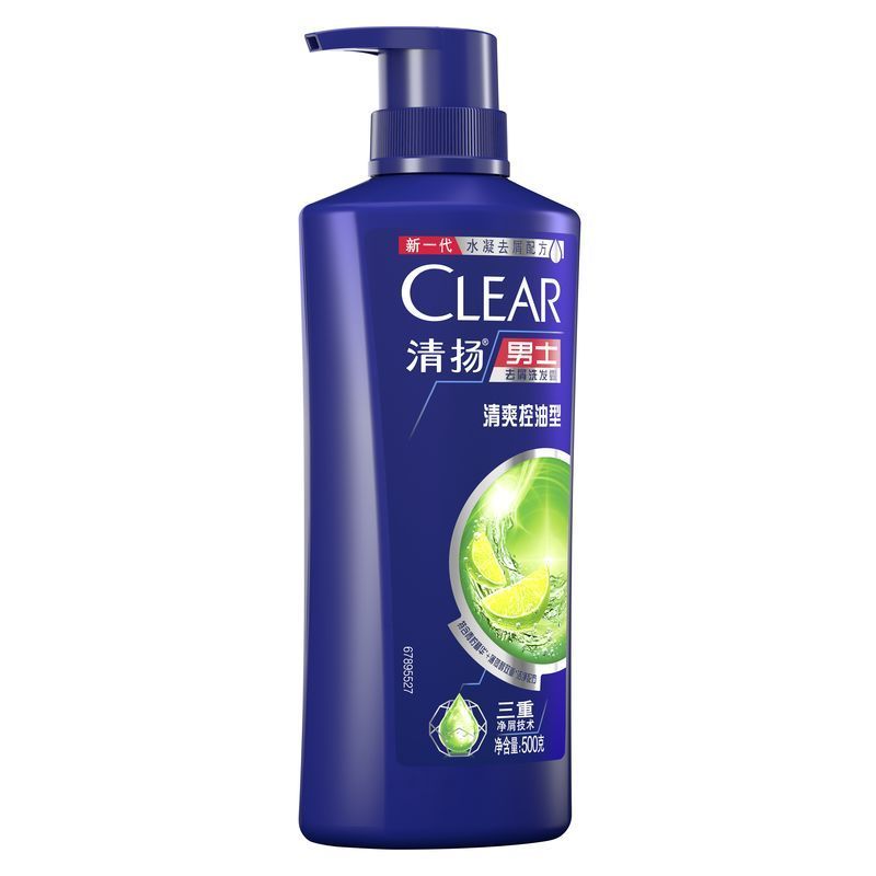 清扬clear男士去屑洗发水清爽控油型650g